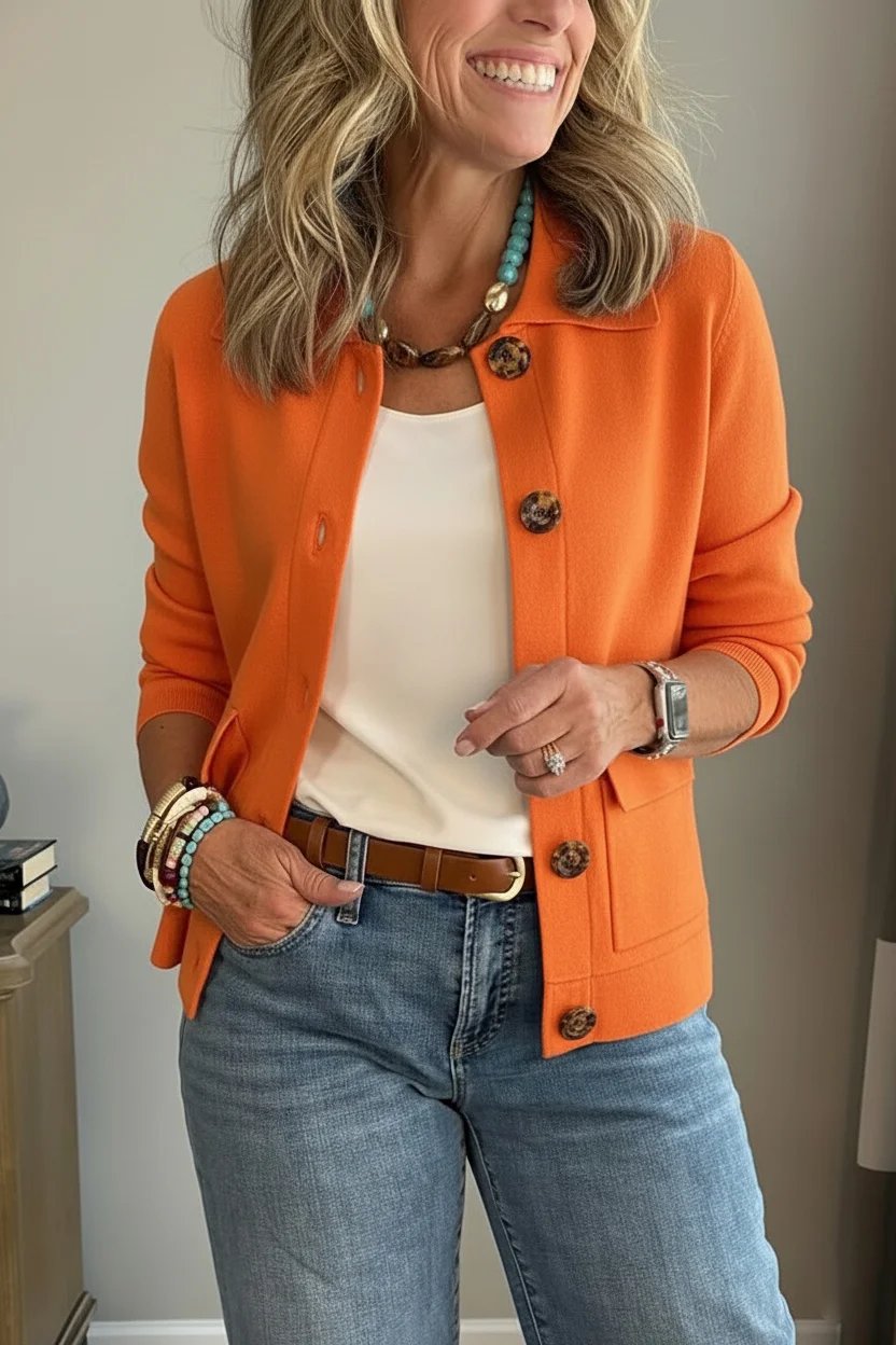 Women's Lapel Pocket Jacket