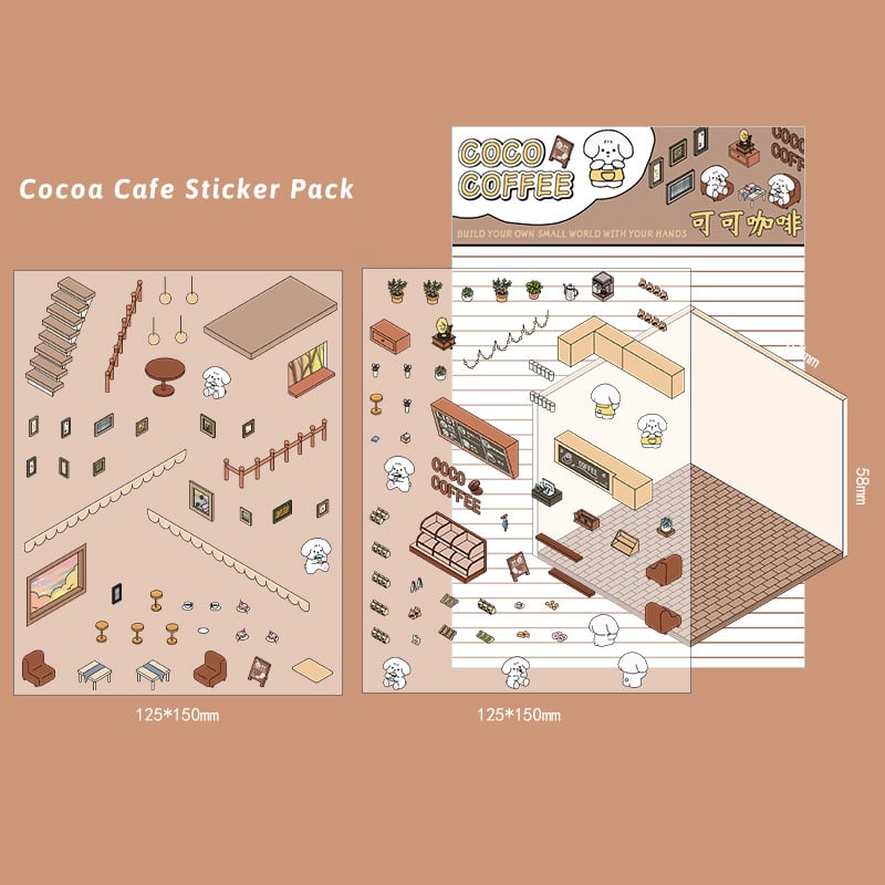 ✨DIY 3D House Stickers 🎁Give away free A pair of tweezers