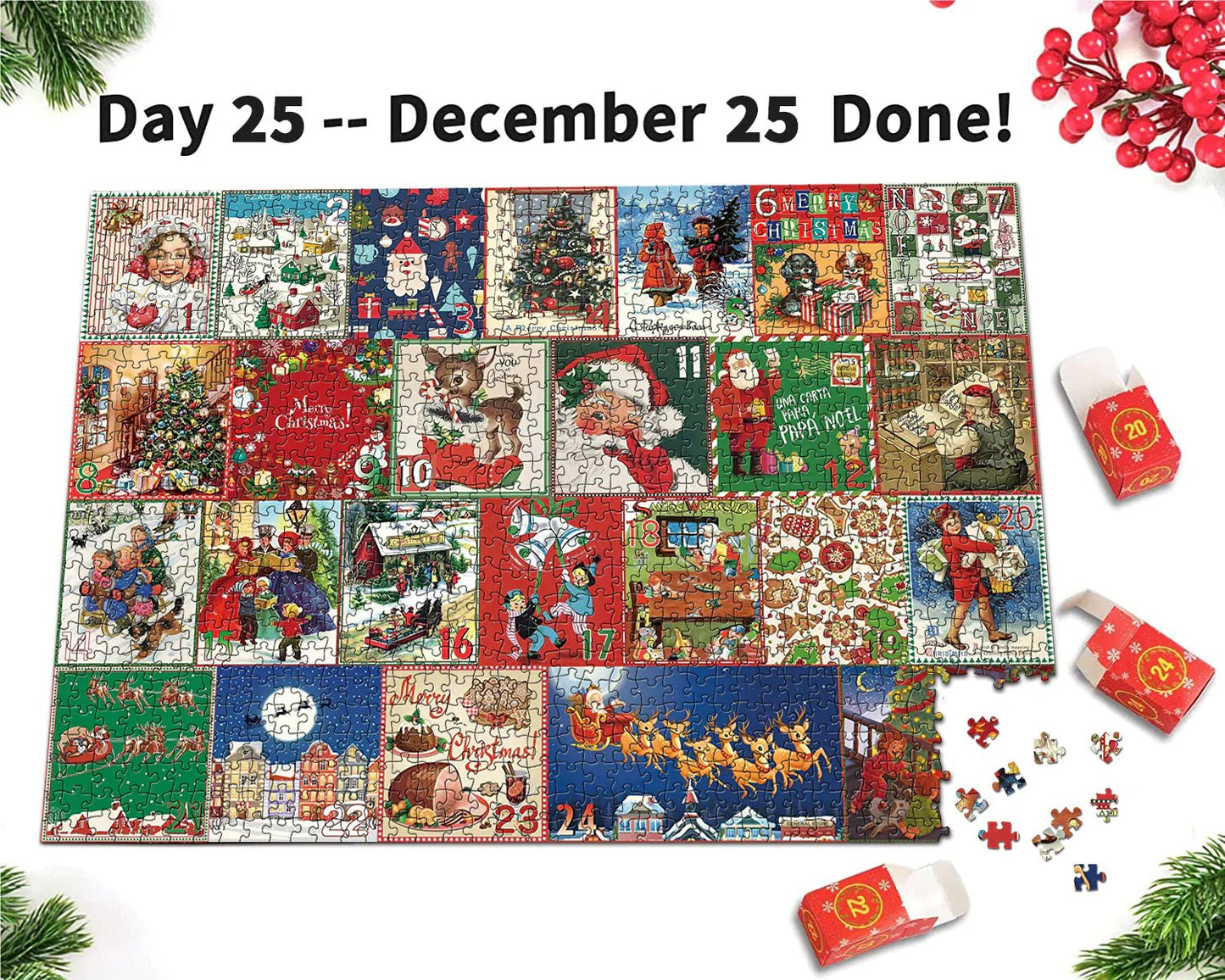 🎄Christmas Advent Calendar Jigsaw Puzzle 1000pcs🧩🎁(Buy 2 Free Shipping)