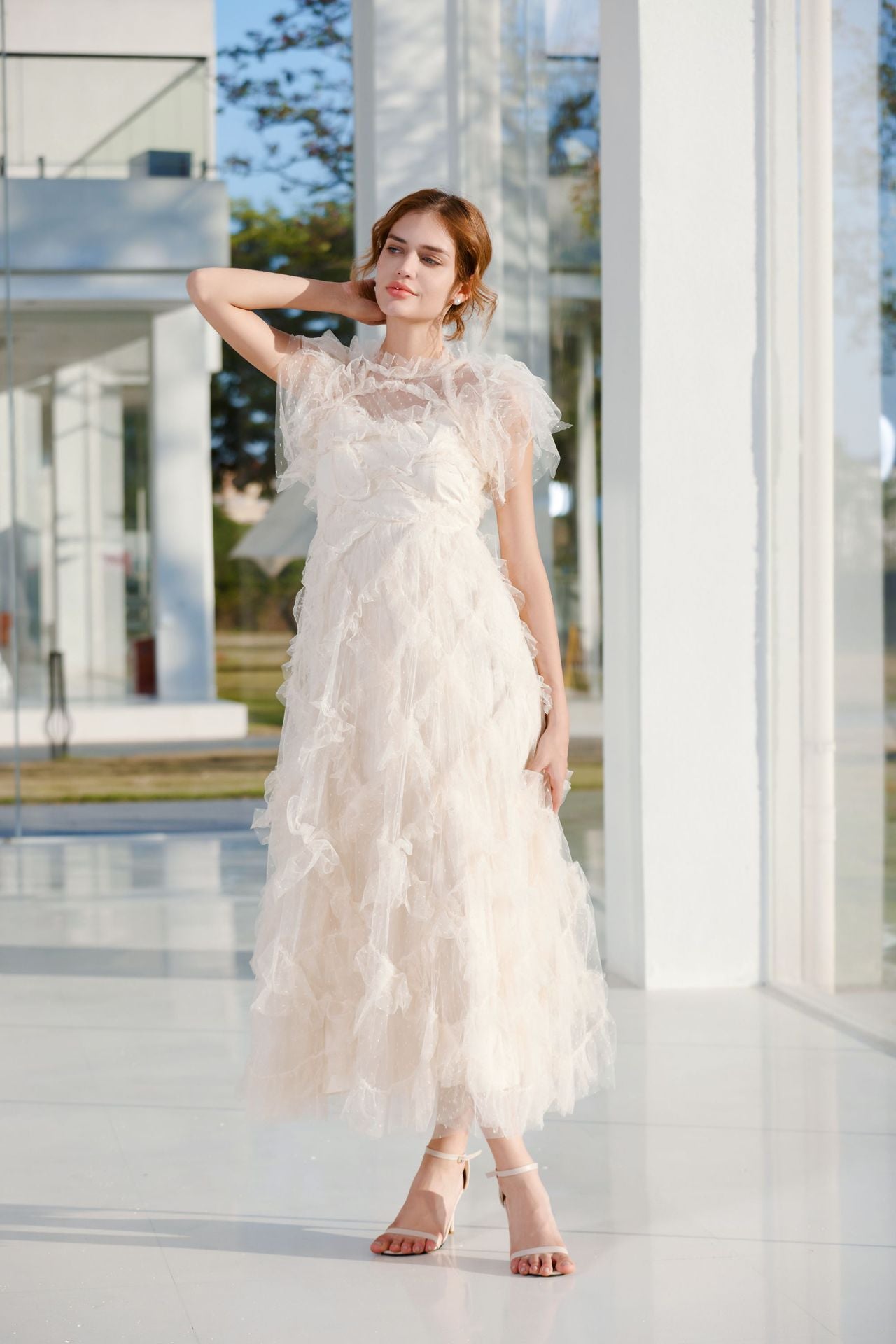 Sisakphoto™-New style printed sleeveless dress with half turtleneck