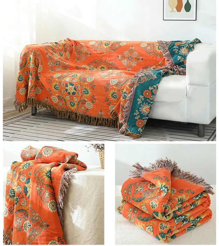 Cotton Queen Bedcover Sofa Blanket