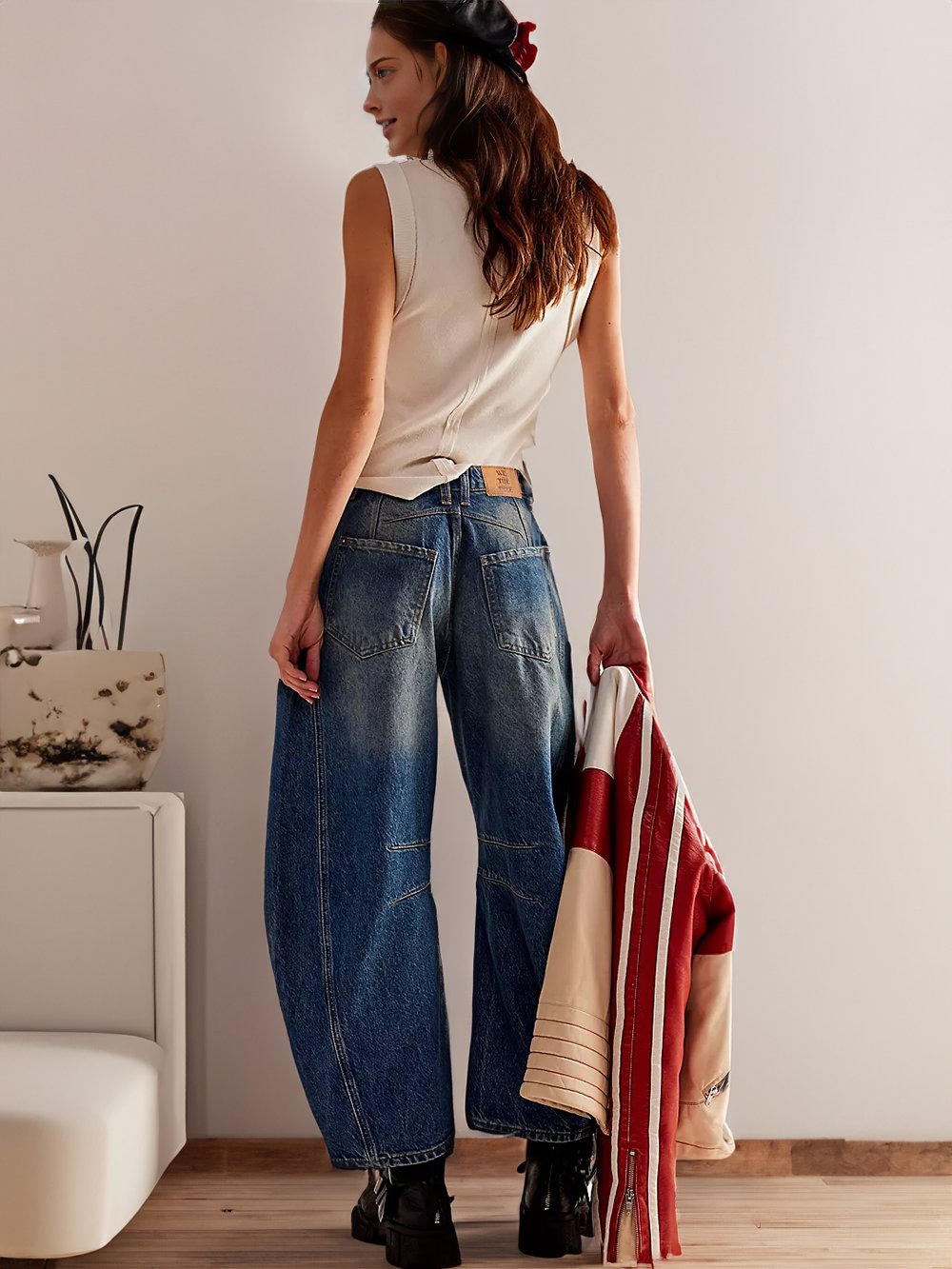 🎁This Week's Special Price $39.99💥Casual And Trendy Mid-Rise Tube Jeans