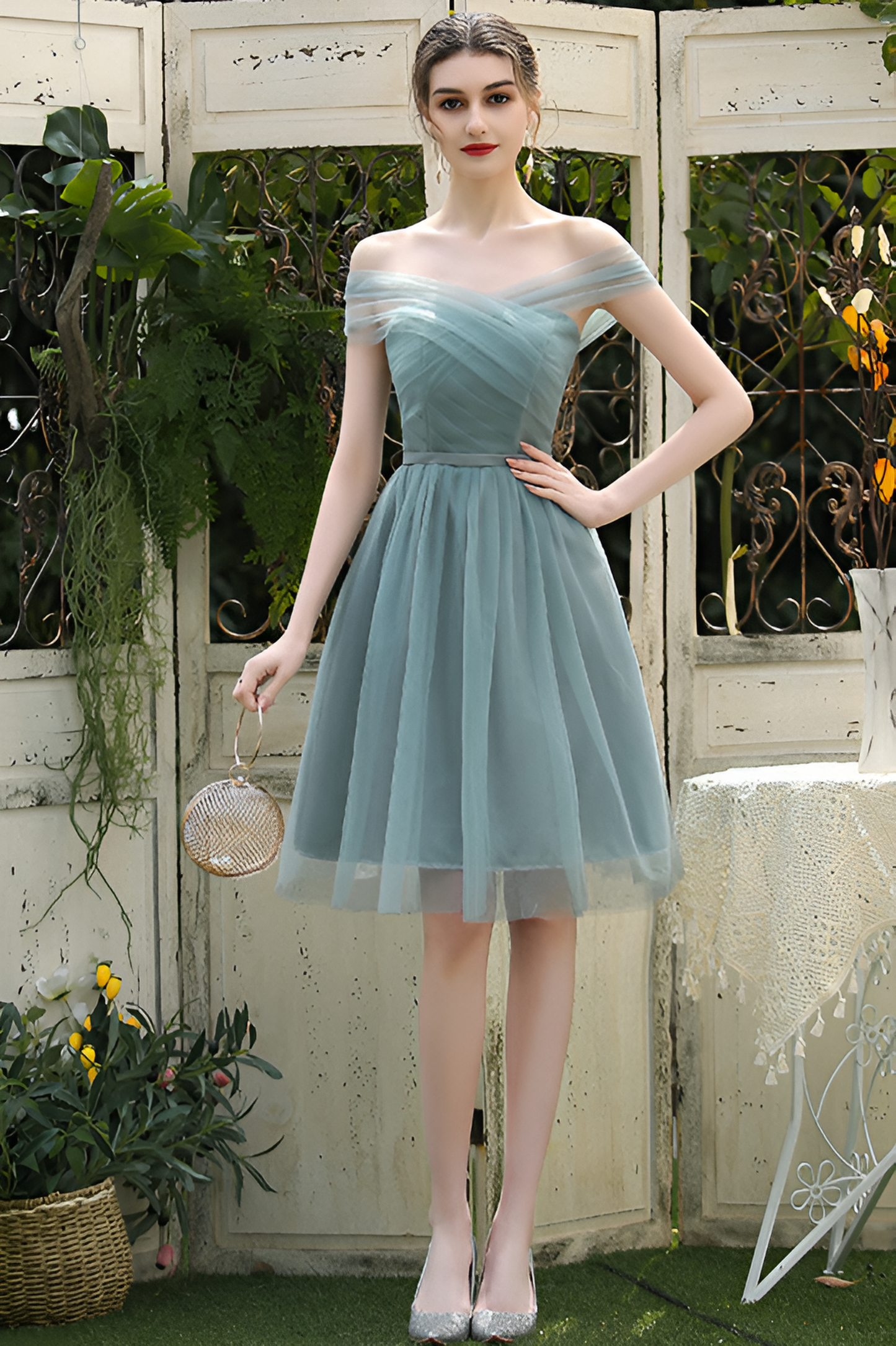 Versatile Mesh Bridesmaid Dress