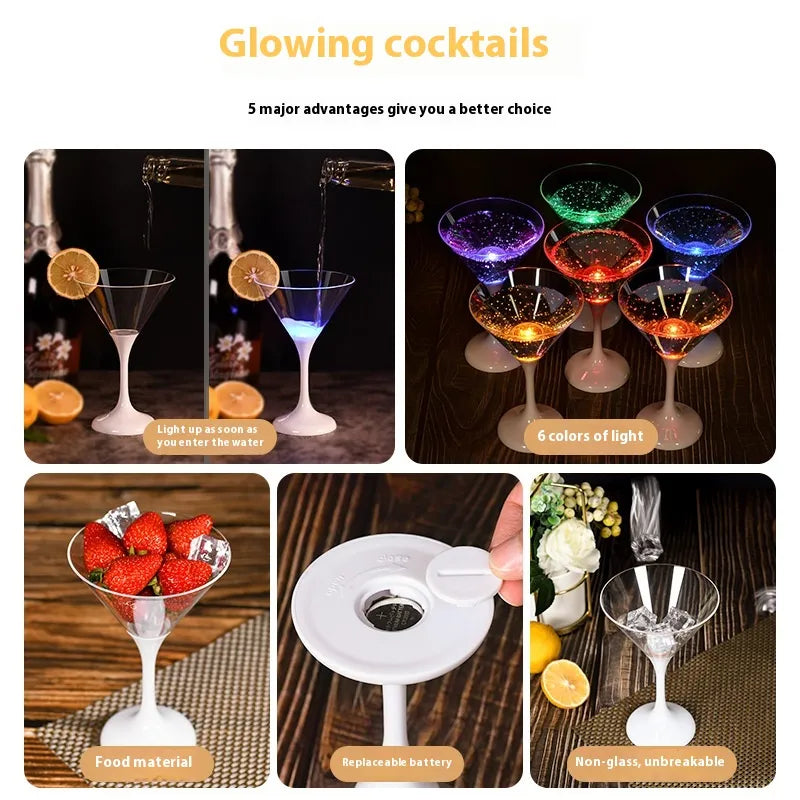 led light wine glasses