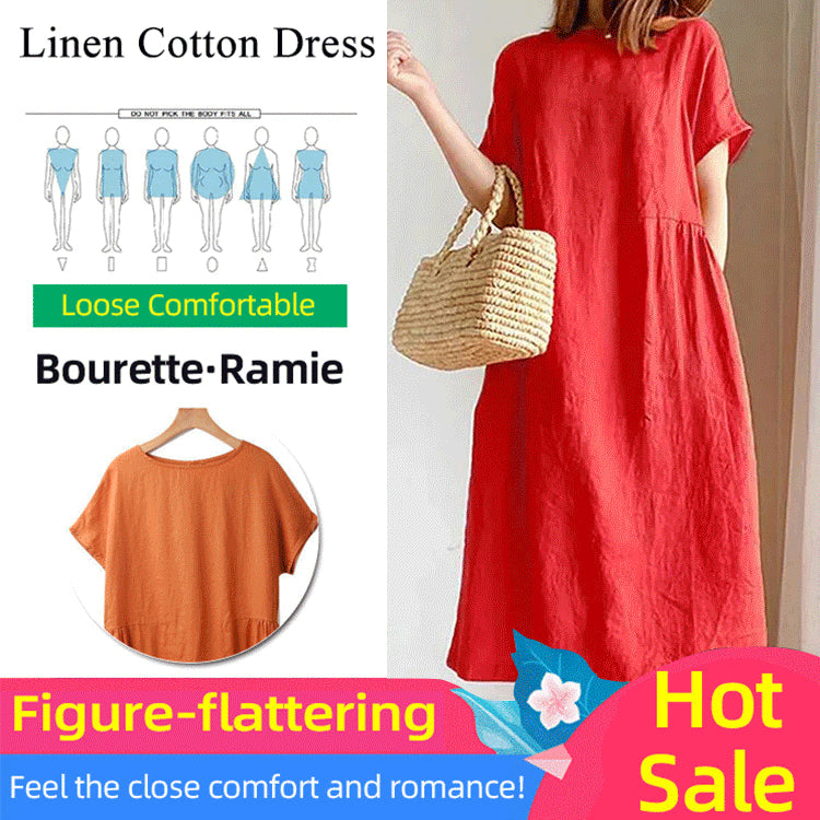 🔥HOT SALE🔥 Japanese Style Linen Cotton Dress