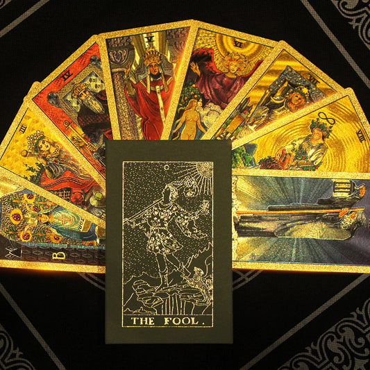 🔥Explore the Mystical World of Tarot Gold Foil Tarot (Buy 2 Free Shipping)