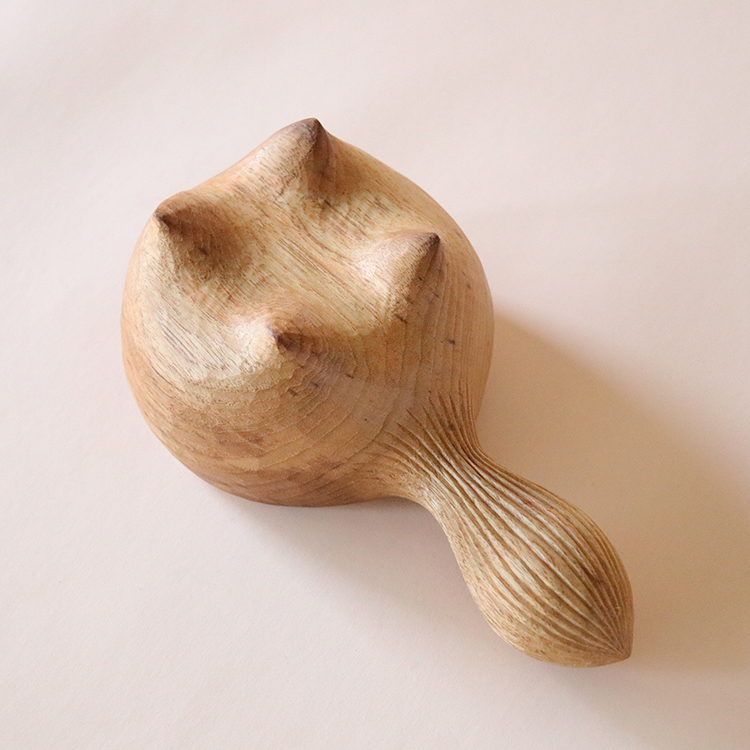 Flower Fox Bowls Teak Wood Hand Carved Art Decor